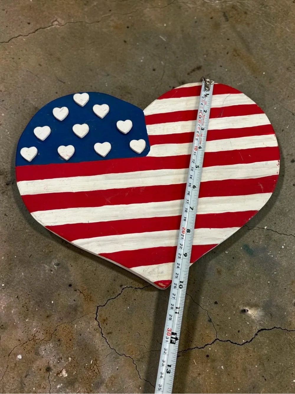 Patriotic Heart Wall Accent - Red, White & Blue